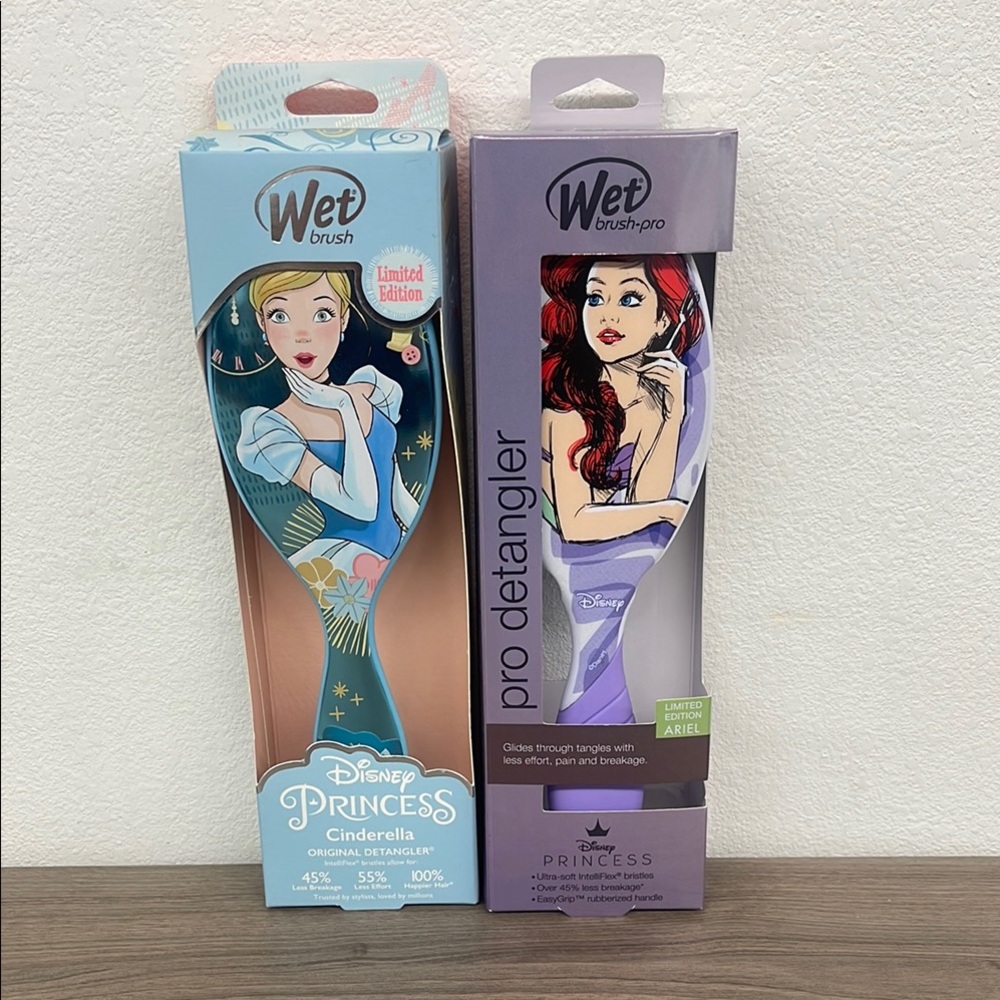 Disney Princess Wet Brush Set - Cinderella and Ariel